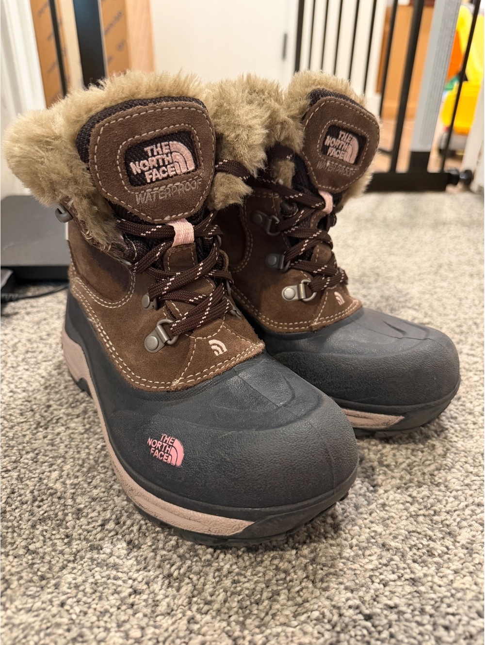 The North Face Kids Waterproof Winter Boots with Fur Lining